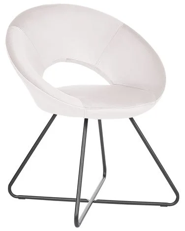 Spisestol RACHEL Fløyel Off white v:4692708