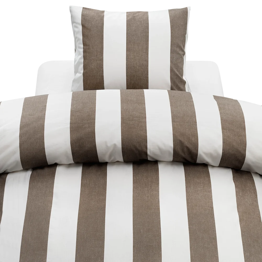 2-delt Sett Block Stripe – Brun – Tekstiler | m v:2814547 2-delt Sett Block Stripe – Brun – Tekstiler | m v:2814547