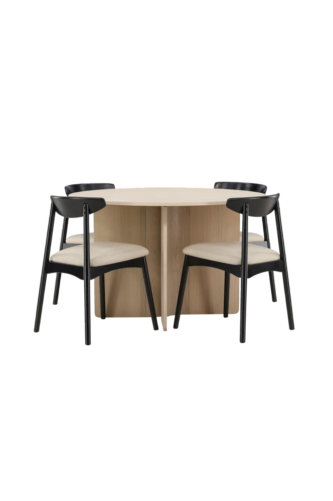 Bord Tyresö med stol Ven – Beige m v:2823585 Bord Tyresö med stol Ven – Beige m v:2823585