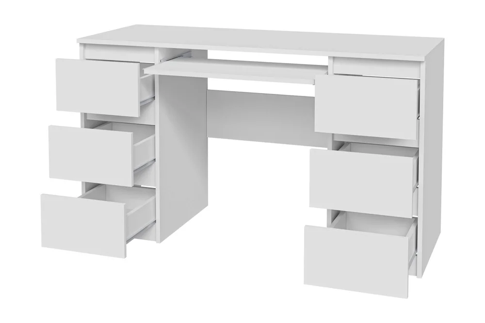 Kubana Skrivebord 130 cm med Oppbevaringsskuffer v:2117210 Kubana Skrivebord 130 cm med Oppbevaringsskuffer v:2117210