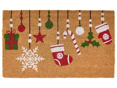 Dørmatte ZALUMO Flerfarget 45 x 75 cm Julemønster Kokosfiber v:7941159 Dørmatte ZALUMO Flerfarget 45 x 75 cm Julemønster Kokosfiber v:7941159