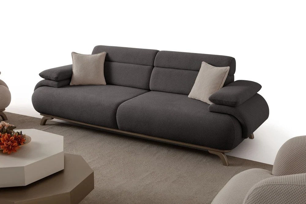 3-seters sofa Atelier Del Sofa Bonjo Silver (246 x 81 x 97 cm) Antrasitt v:9746546 3-seters sofa Atelier Del Sofa Bonjo Silver (246 x 81 x 97 cm) Antrasitt v:9746546