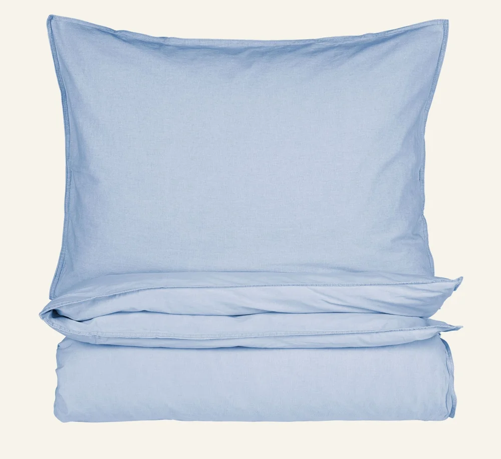 Bomull sengesett blå – 140×200 cm/50×70 cm v:7949396 Bomull sengesett blå – 140×200 cm/50×70 cm v:7949396