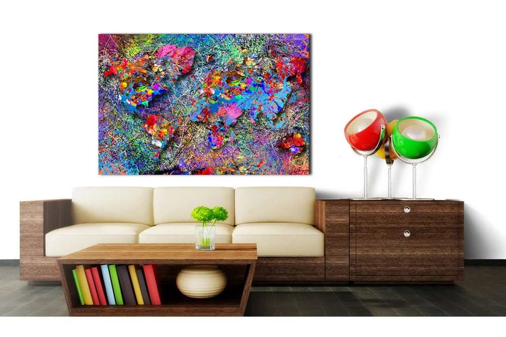 Tavle Map: Jackson Pollock Inspiration 90X60 v:9860854