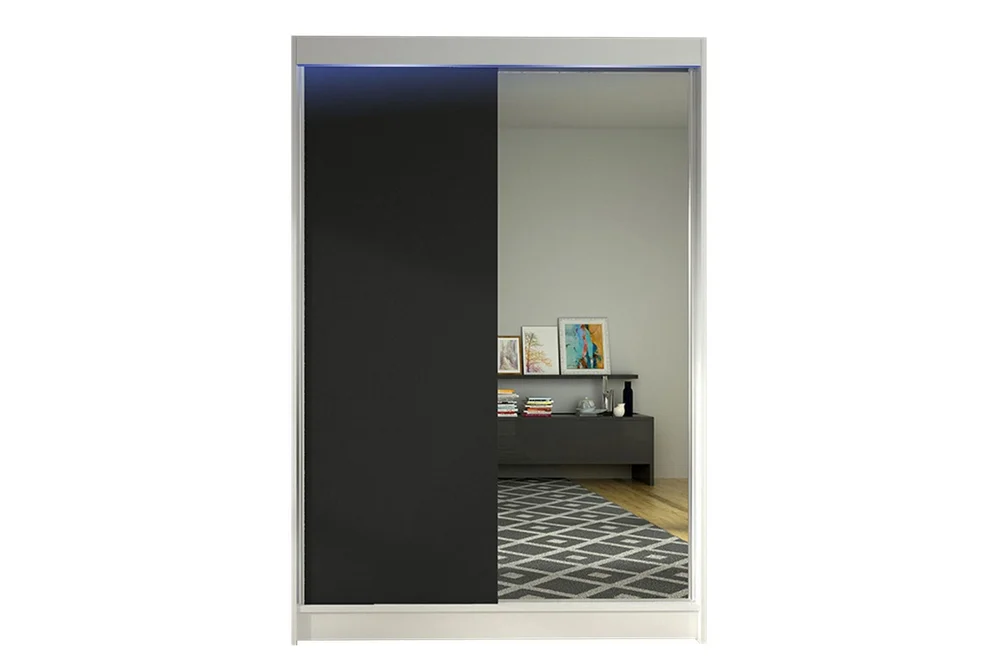 Liverpool Garderobe med Speil 120x200 cm v:8976535
