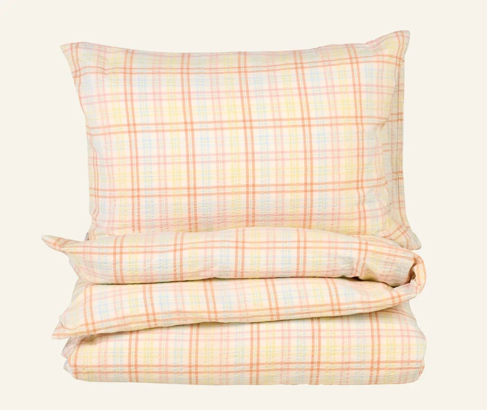 Garnfarget krepp sengesett multi – 140×220 cm/50×70 cm v:5745905