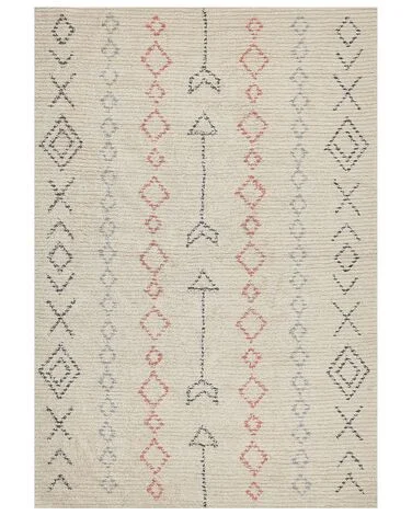 Teppe DISPUR Beige 160 x 230 cm Bomull v:5377127 Teppe DISPUR Beige 160 x 230 cm Bomull v:5377127