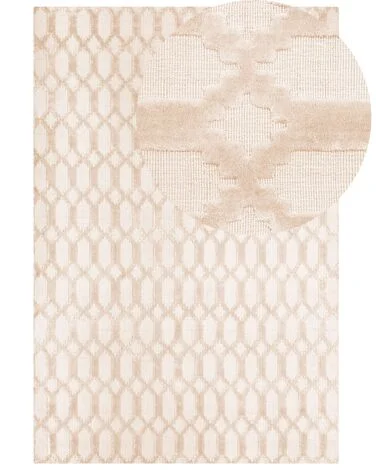Teppe CIZRE Beige 140 x 200 cm Viskose v:8443608 Teppe CIZRE Beige 140 x 200 cm Viskose v:8443608