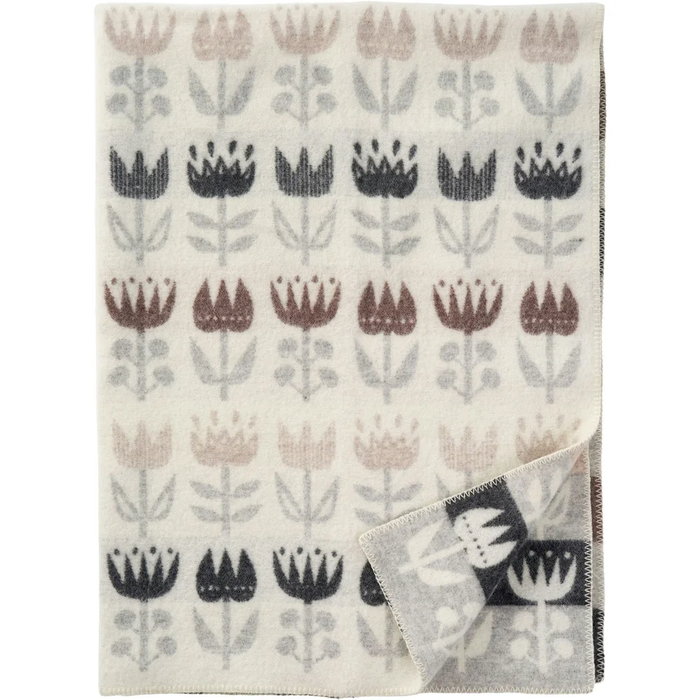 Tulip Pledd 130×180 cm, Grå v:6149215