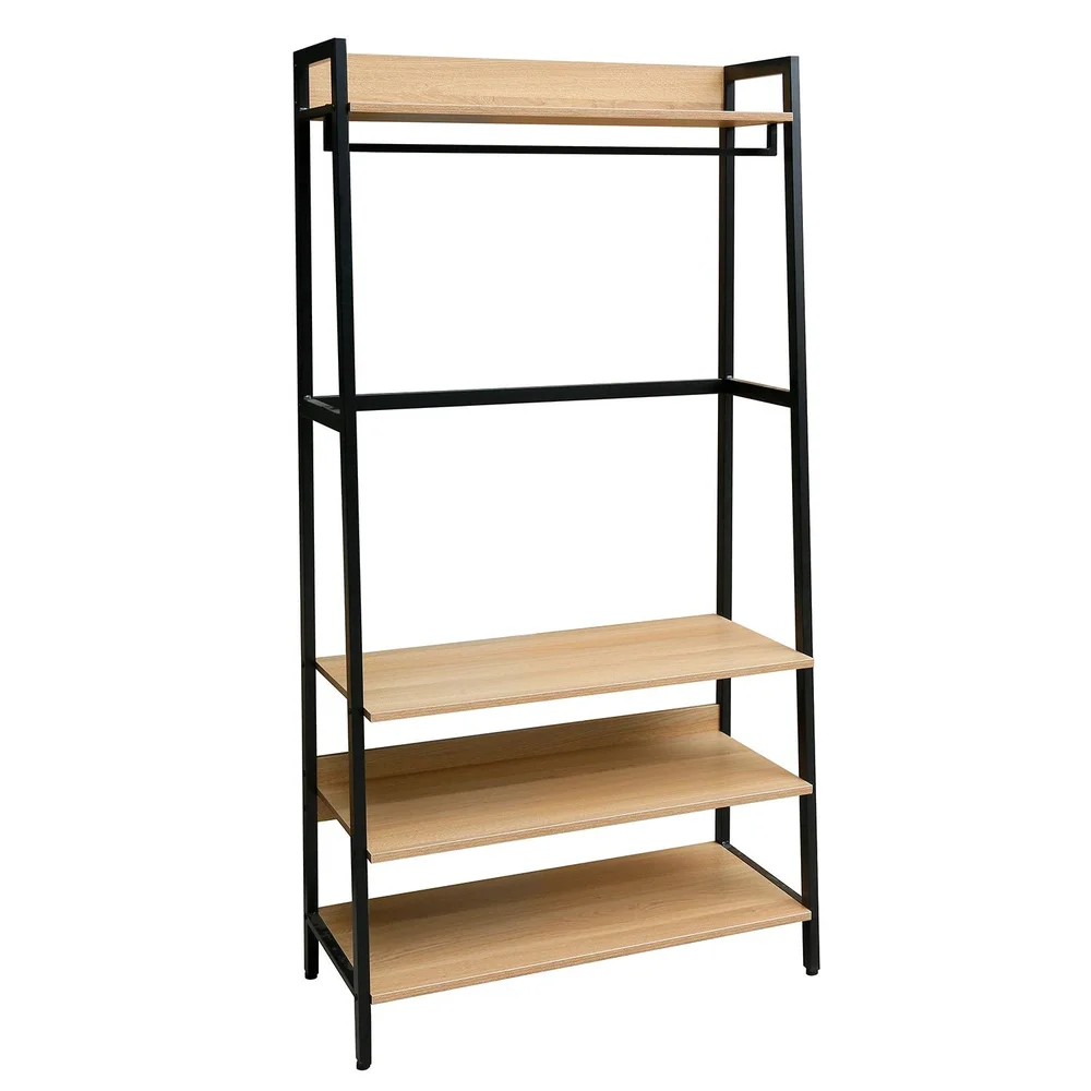 Gangkonsoll HOME4YOU Lavinia 84x40x169 cm ask/svart med 3 hyller v:5351997 Gangkonsoll HOME4YOU Lavinia 84x40x169 cm ask/svart med 3 hyller v:5351997