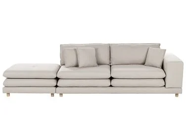 Sofa 2-seters HEDEN med fotskammel Lys beige v:2996620 Sofa 2-seters HEDEN med fotskammel Lys beige v:2996620