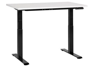 Elektrisk justerbart skrivebord DESTINES 120 cm 72 cm Hvit/svart v:6589713