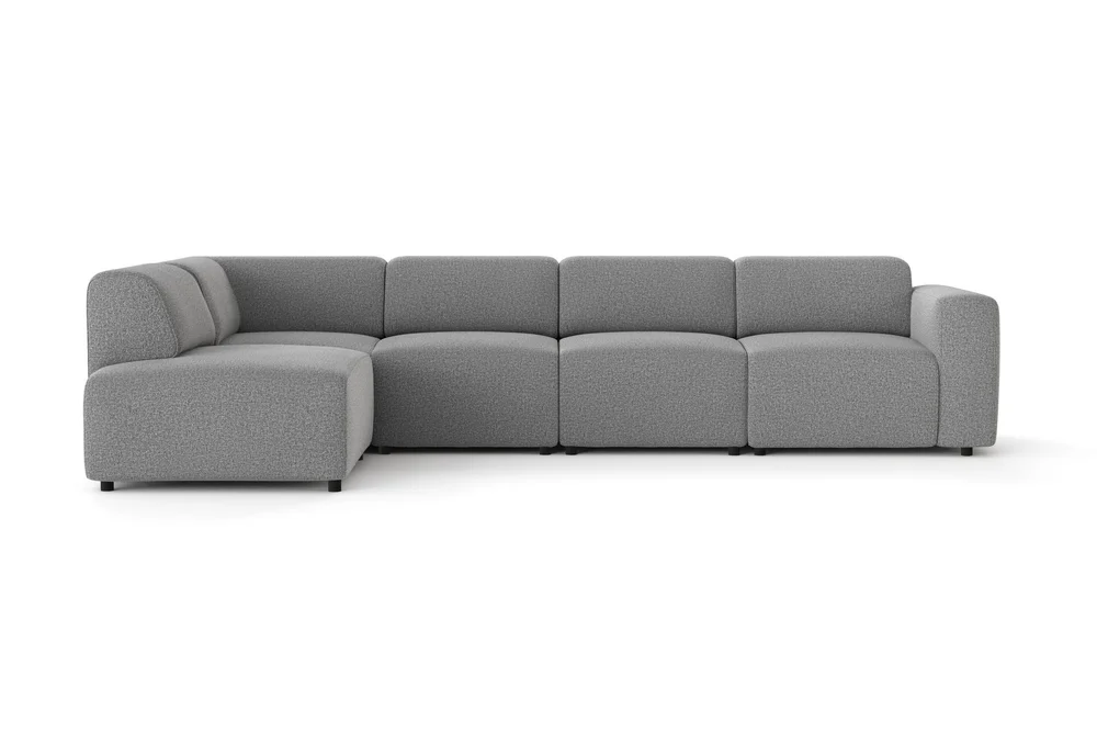 Torvasen 5-seters sofa med divan venstre i stoff v:1741262