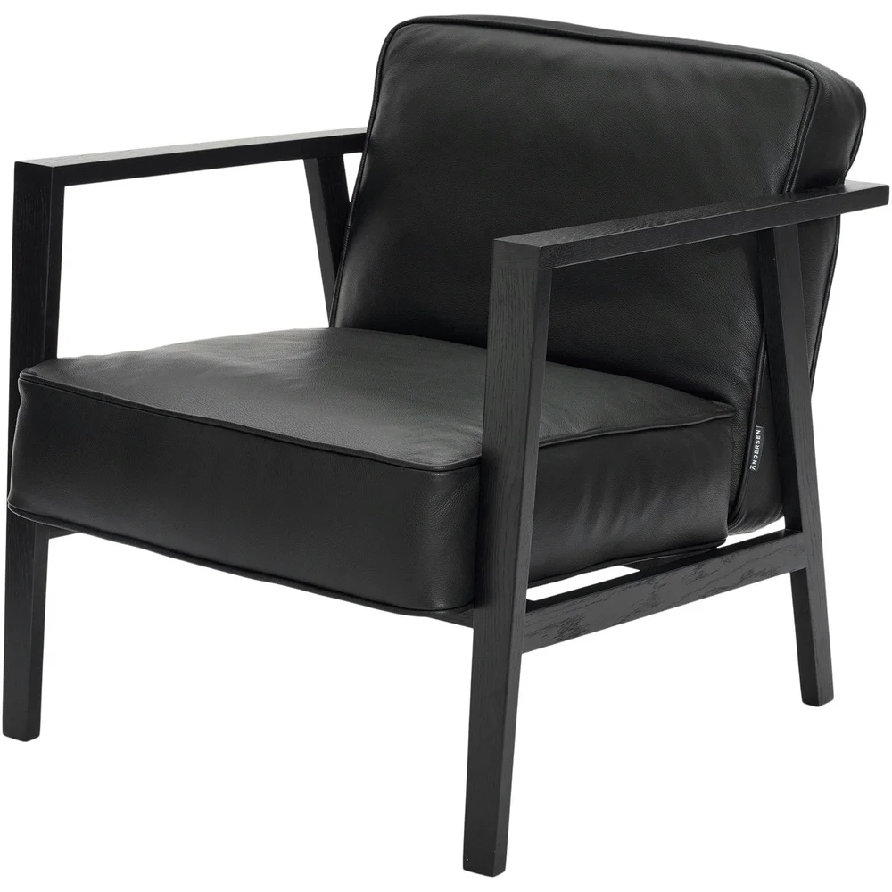 LC1 Loungestol, Svartlakkert Eik/Svart v:5979965