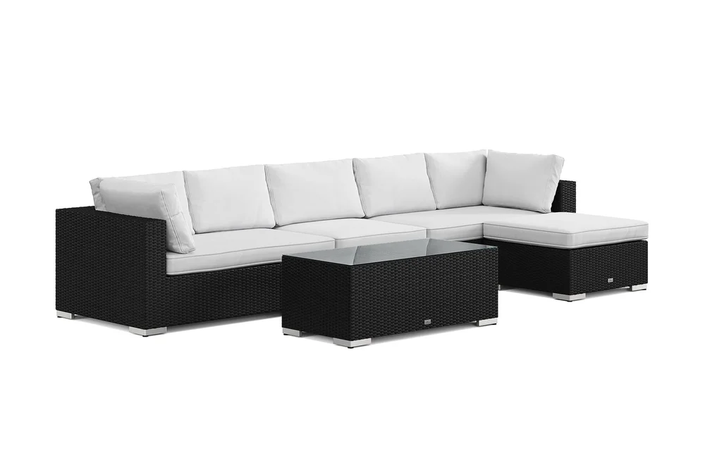 Bahamas utendørs divansofa 6-seters med vendbar divan og bord v:9620155 Bahamas utendørs divansofa 6-seters med vendbar divan og bord v:9620155