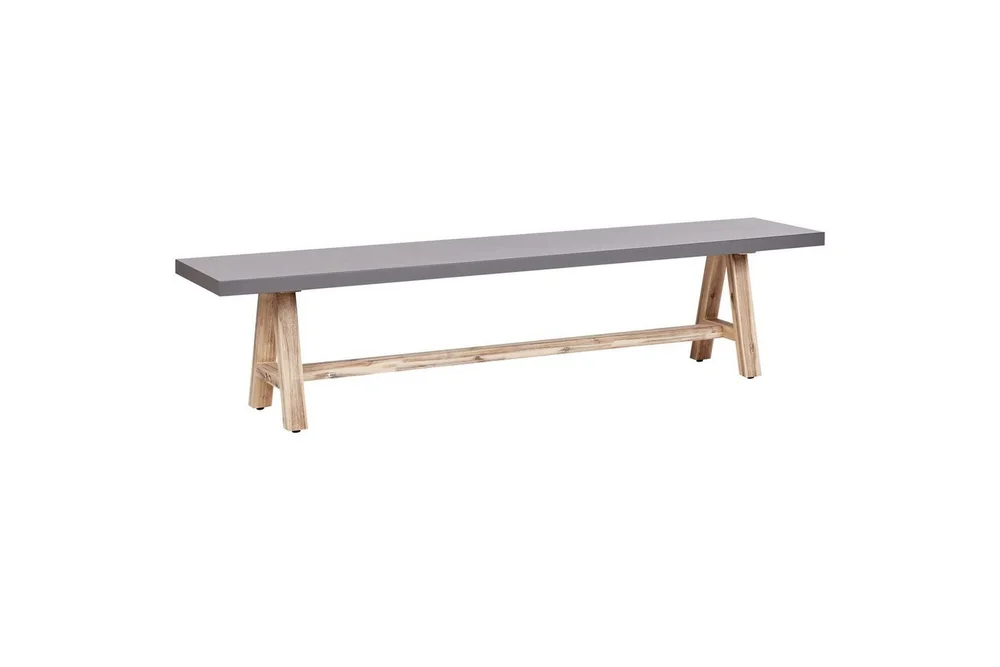 Trädgårdsbänk Beliani Tonnare Grey||Light wood v:7552837