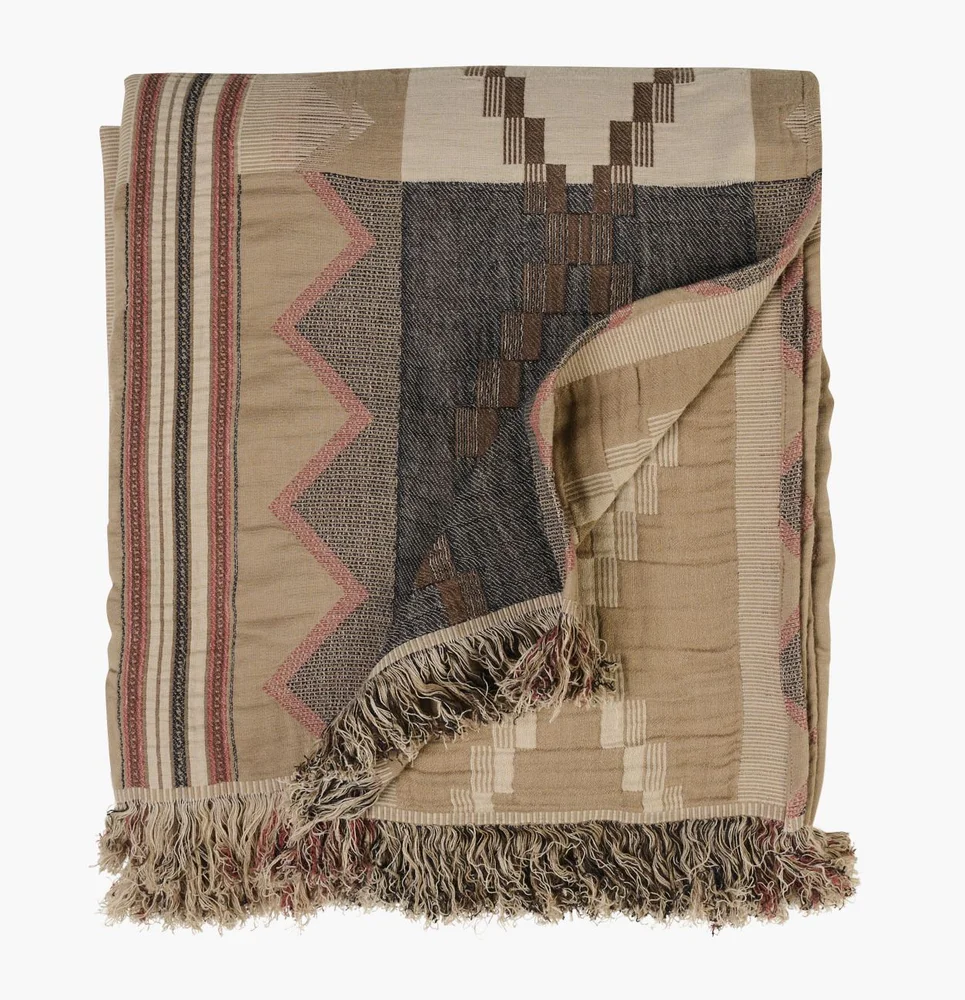Pledd multi brun – 130×170 cm v:4027311