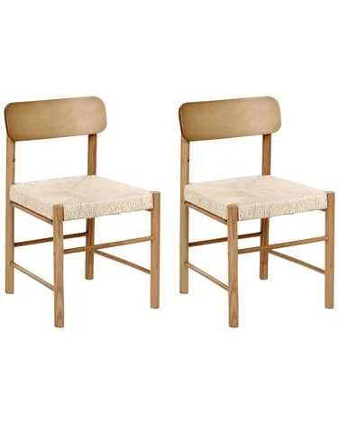 Sett med 2 spisestoler DIGNE Heltre Brun v:9014502