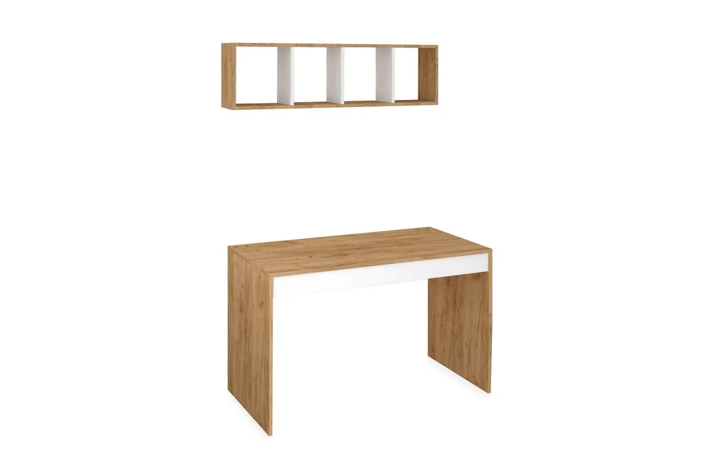 Mod Design Skrivebord 120 cm med Oppbevaring Vegghylle v:9129583