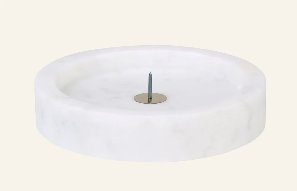 Lysholder hvit – ø10×2 cm v:9442372