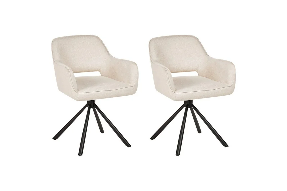 Matsalsstol Beliani Loures set om 2 Beige-Svart Ljusbeige v:6229287 Matsalsstol Beliani Loures set om 2 Beige-Svart Ljusbeige v:6229287