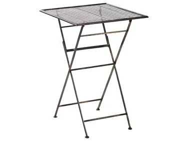 Barbord til hage BORMIO 60 cm 60 cm Metall Svart v:442248 Barbord til hage BORMIO 60 cm 60 cm Metall Svart v:442248