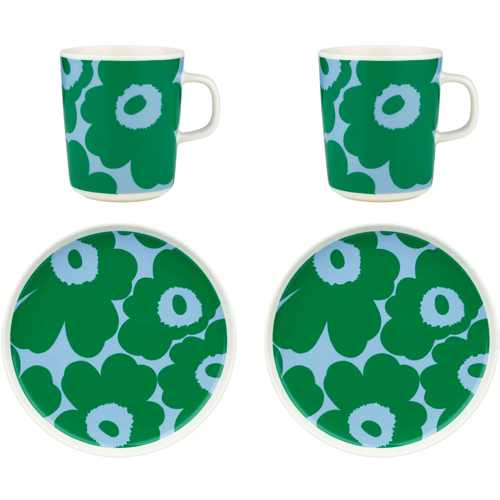 Unikko Frokostsett, Blå / Grønn v:6774367