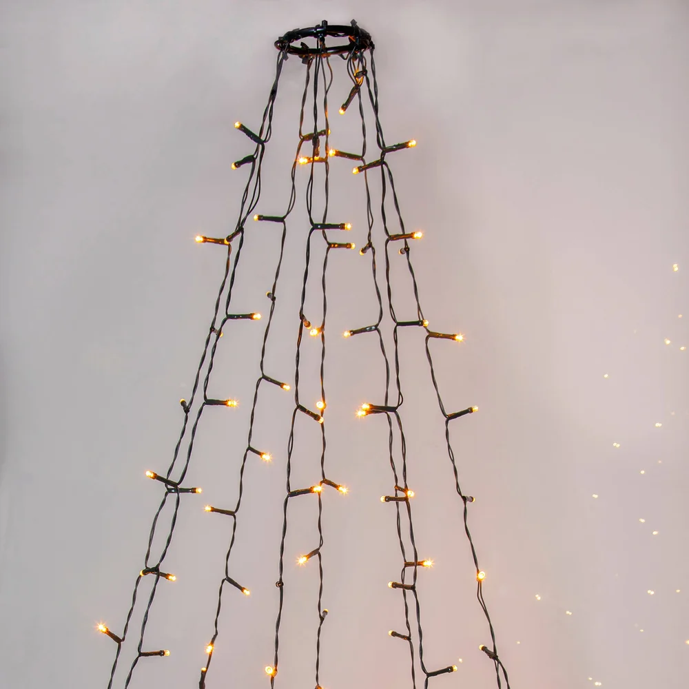 Julgransslinga Skinnende varm hvit 2m – Svart – Belysning | m v:7171898
