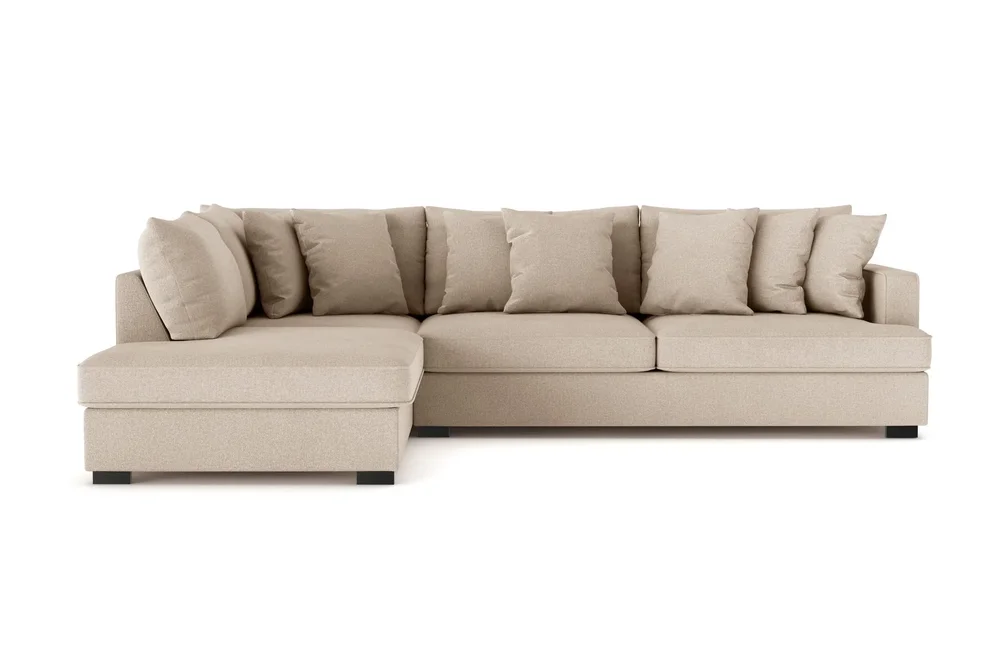 Rossita 4-seters Venstrevendt L-formet Dyp Sjeselongsofa i Stoff v:5952175
