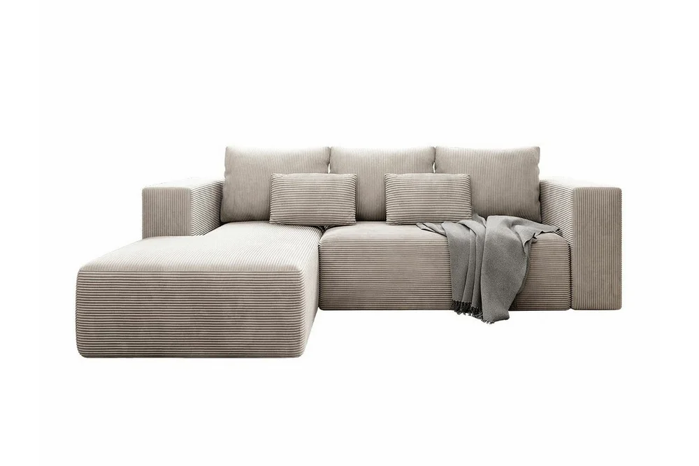 Listowel 3-sits Hörnbäddsoffa beige v:3502716