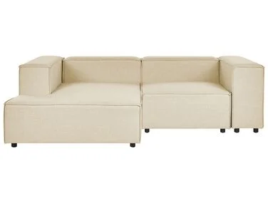 Modulær hjørnesofa 2-seters APRICA Imitert lin Beige Høyrevendt v:2402293 Modulær hjørnesofa 2-seters APRICA Imitert lin Beige Høyrevendt v:2402293