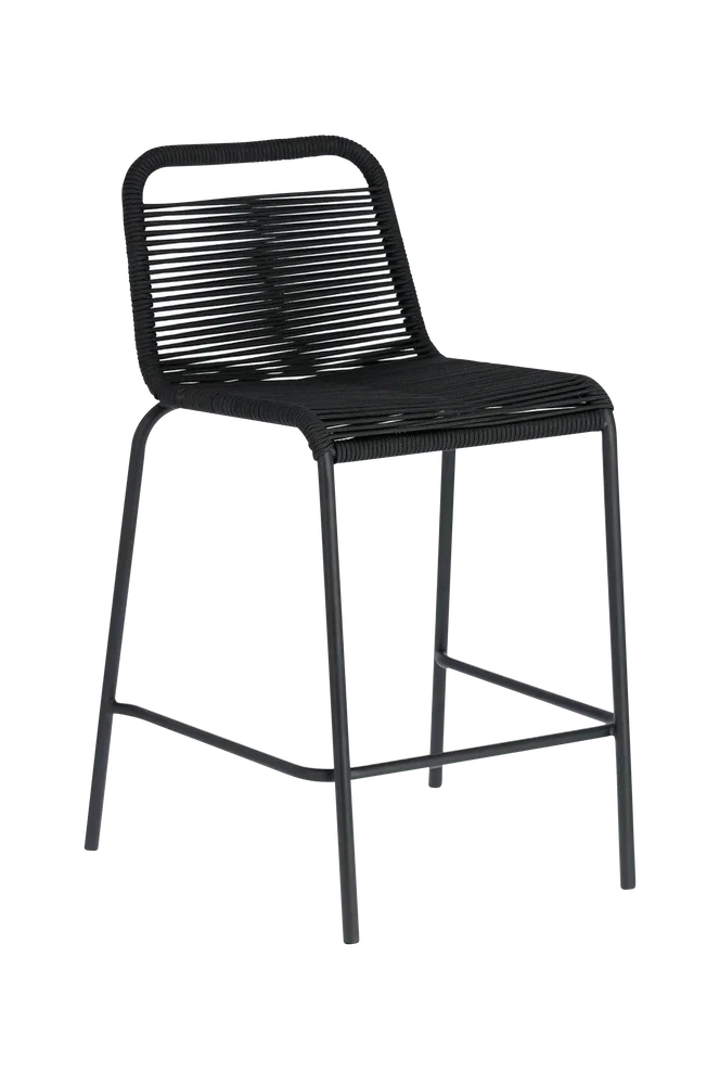 Barstol Lambton, sittehøyde 62 cm, 4-pk – Svart – Utemøbler & hage | m v:4078831