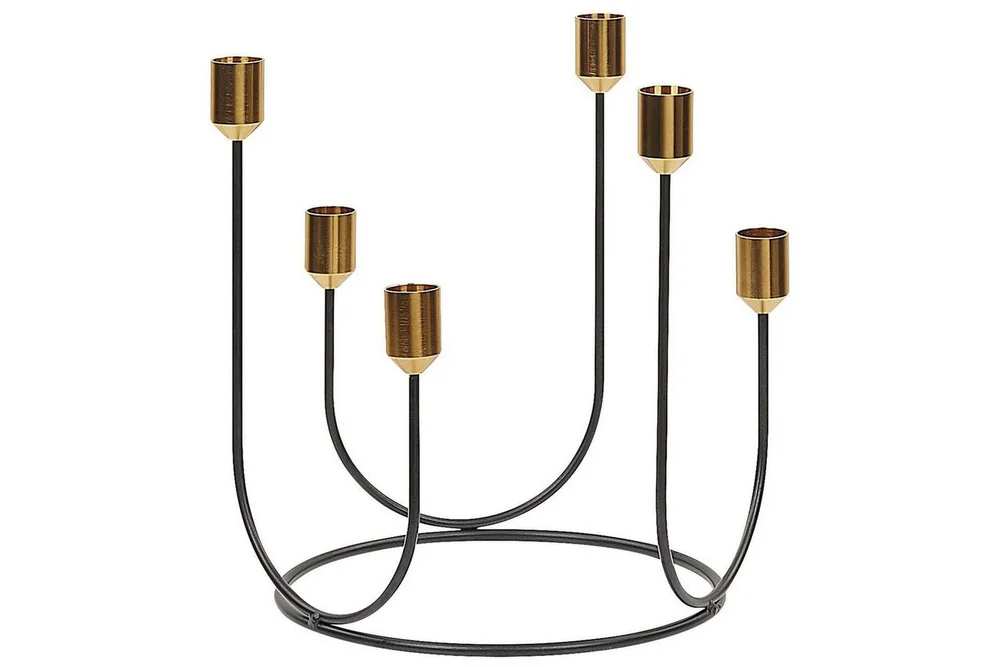 Ljusstake Beliani Panay Black||GOLD v:1156788 Ljusstake Beliani Panay Black||GOLD v:1156788
