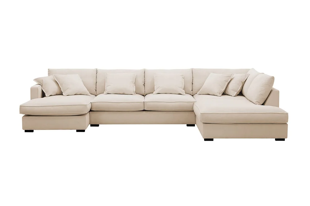 Rossita Lyx 5-seters høyrevendt U-formet ekstra dyp sofa med divan og sjeselong i manchester v:7499534