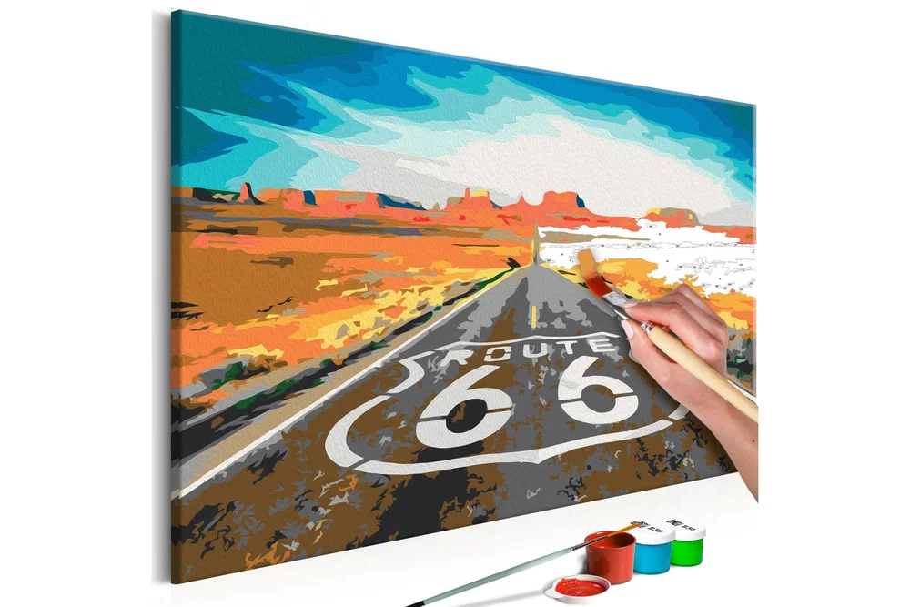 Gjør-det-selv-maleri Rute 66 60x40 cm v:5179639