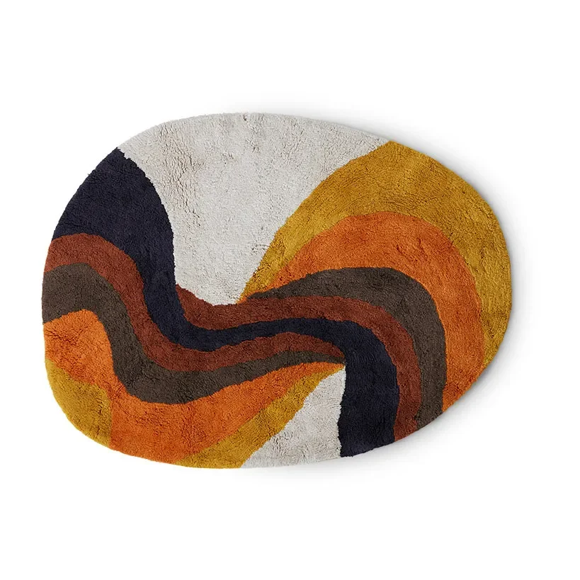 Retro swirl baderomsteppe 90 x 120 cm v:885473