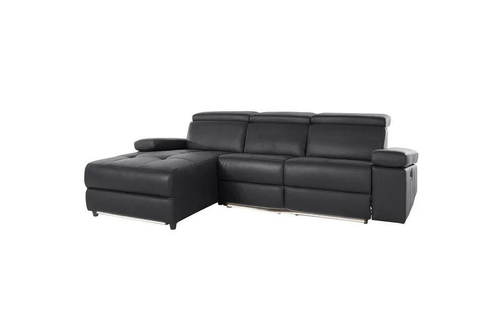 Hjørnesofa 3-seter Rayland Svart, PU, Venstre Manuell Recliner v:2105462 Hjørnesofa 3-seter Rayland Svart, PU, Venstre Manuell Recliner v:2105462