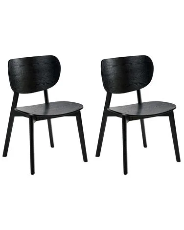 Sett med 2 spisestoler OVERLY Heltre Svart asketre v:1867671 Sett med 2 spisestoler OVERLY Heltre Svart asketre v:1867671