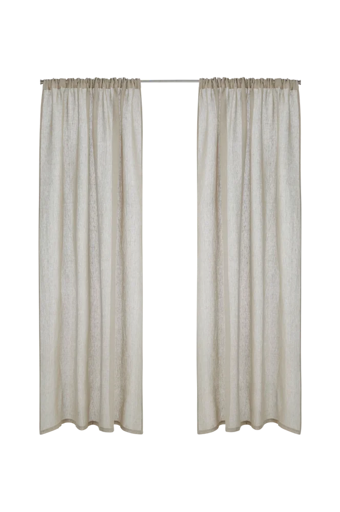 Gardin med multibånd Kara 2-pk – Beige – Tekstiler | m v:5159369
