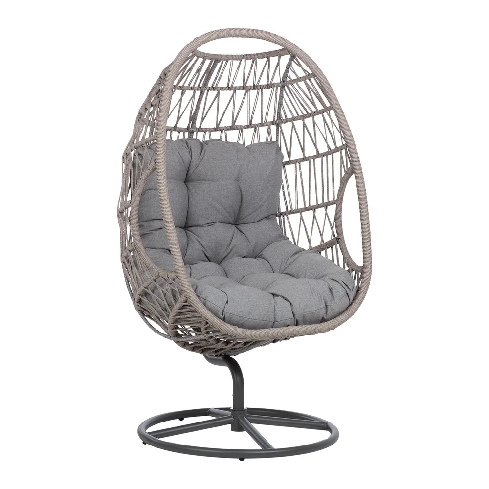 Hvilestol HOME4YOU Cassia Swivel 85x85x151 cm Grå v:3932817 Hvilestol HOME4YOU Cassia Swivel 85x85x151 cm Grå v:3932817