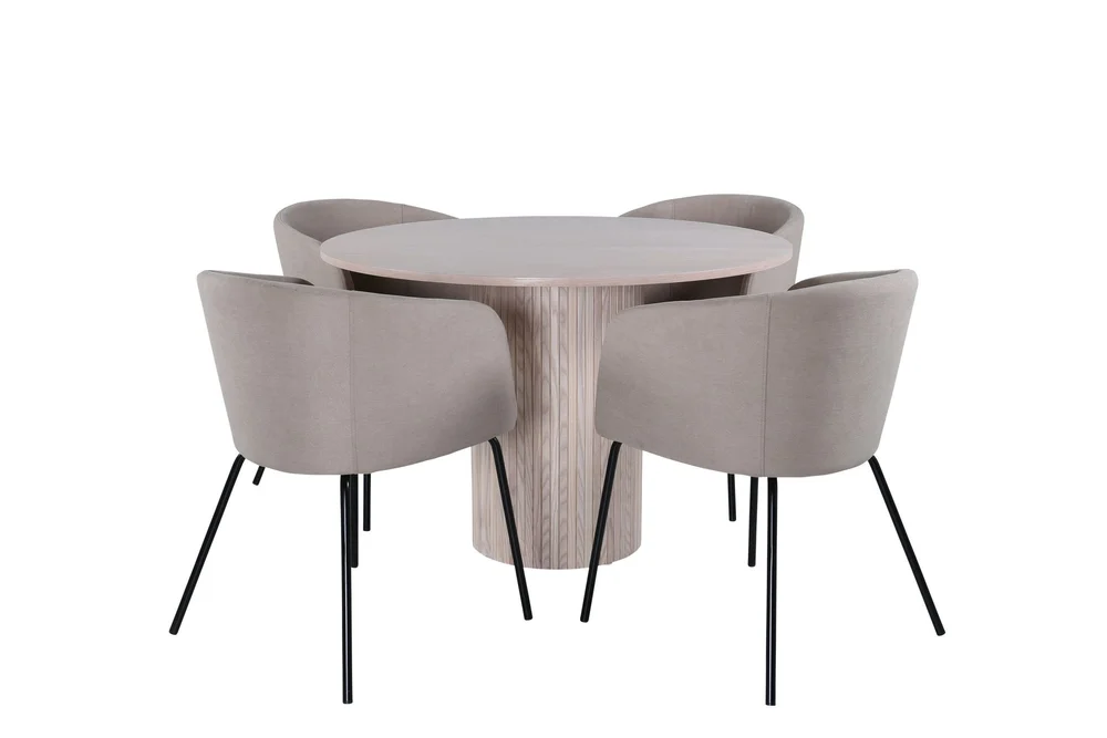 Bianca Matgruppe 110 cm Rund med 4 Berit stoler v:6455063 Bianca Matgruppe 110 cm Rund med 4 Berit stoler v:6455063