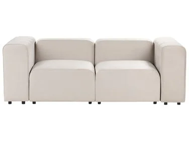 Modulsofa 2-seters FALSTERBO Fløyel Lys beige v:1486534