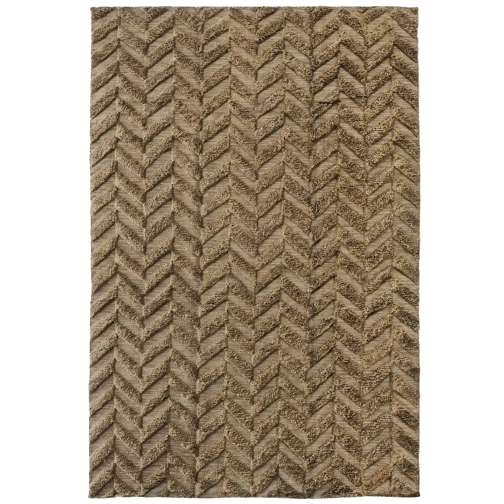 Herringbone Ullteppe 250×350 cm, Brun v:9564535 Herringbone Ullteppe 250×350 cm, Brun v:9564535