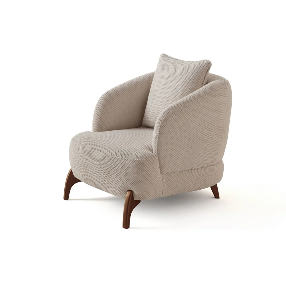 Ørelappstol Atelier Del Sofa Bonjo Walnut (80 x 78 x 80 cm) Beige v:9762464 Ørelappstol Atelier Del Sofa Bonjo Walnut (80 x 78 x 80 cm) Beige v:9762464
