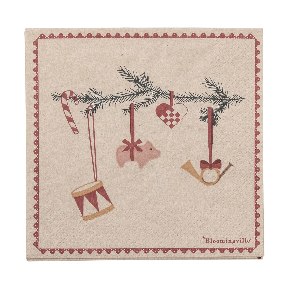 Yule papirservietter 33×33 cm 20-pk v:1936768