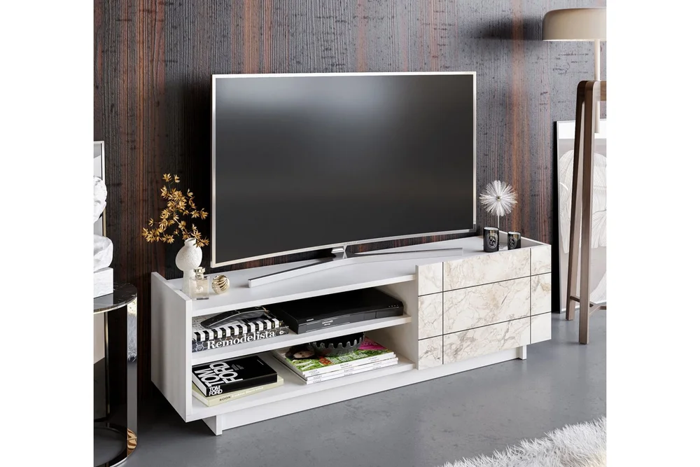 Ulica Tv-benk 140 cm Dør + 3 Hyller v:1000973