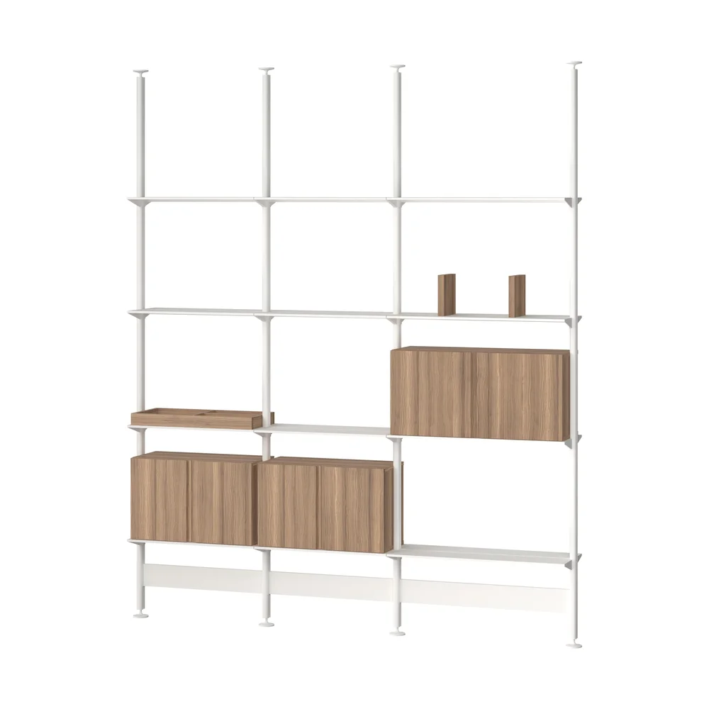 Pira G2 hyllesystem F C B White/Walnut 256-264 cm" v:5275187