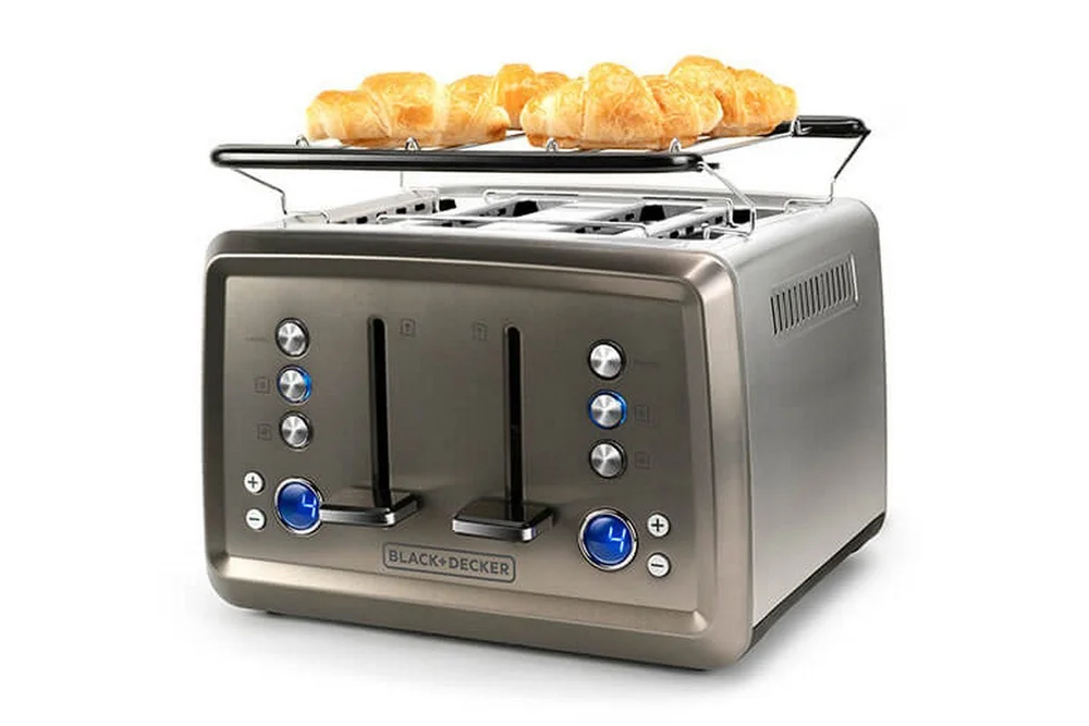 Brødrister Black+Decker 4 spor 1960W børstet stål v:6158795 Brødrister Black+Decker 4 spor 1960W børstet stål v:6158795