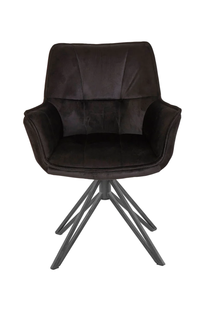 Spisebordsstol med armlener CIANA, 2-pakning – Svart m v:3465987