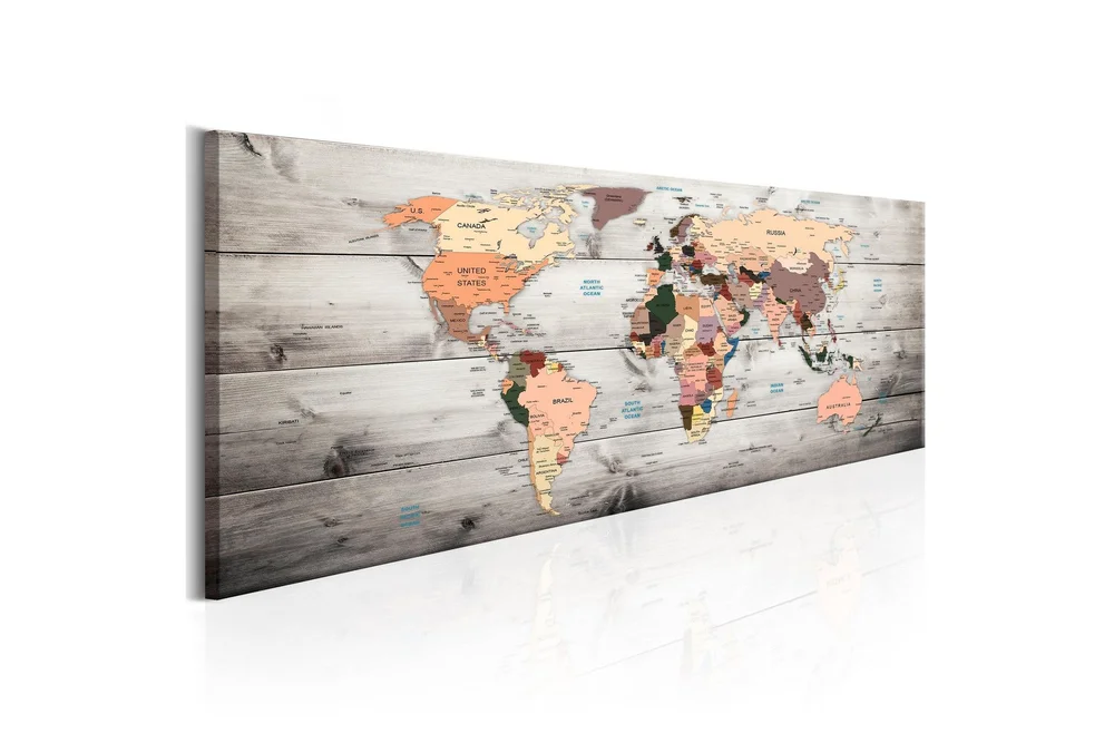 Bilde World Maps Wooden Travels 150x50 v:1208167